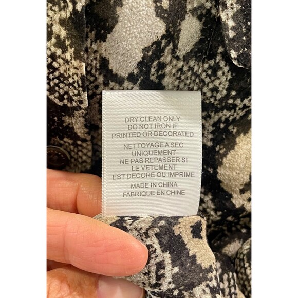 EQUIPMENT Slim Fit Signature 100% Silk Reptile Blouse, Sz S - Picture 6 of 7